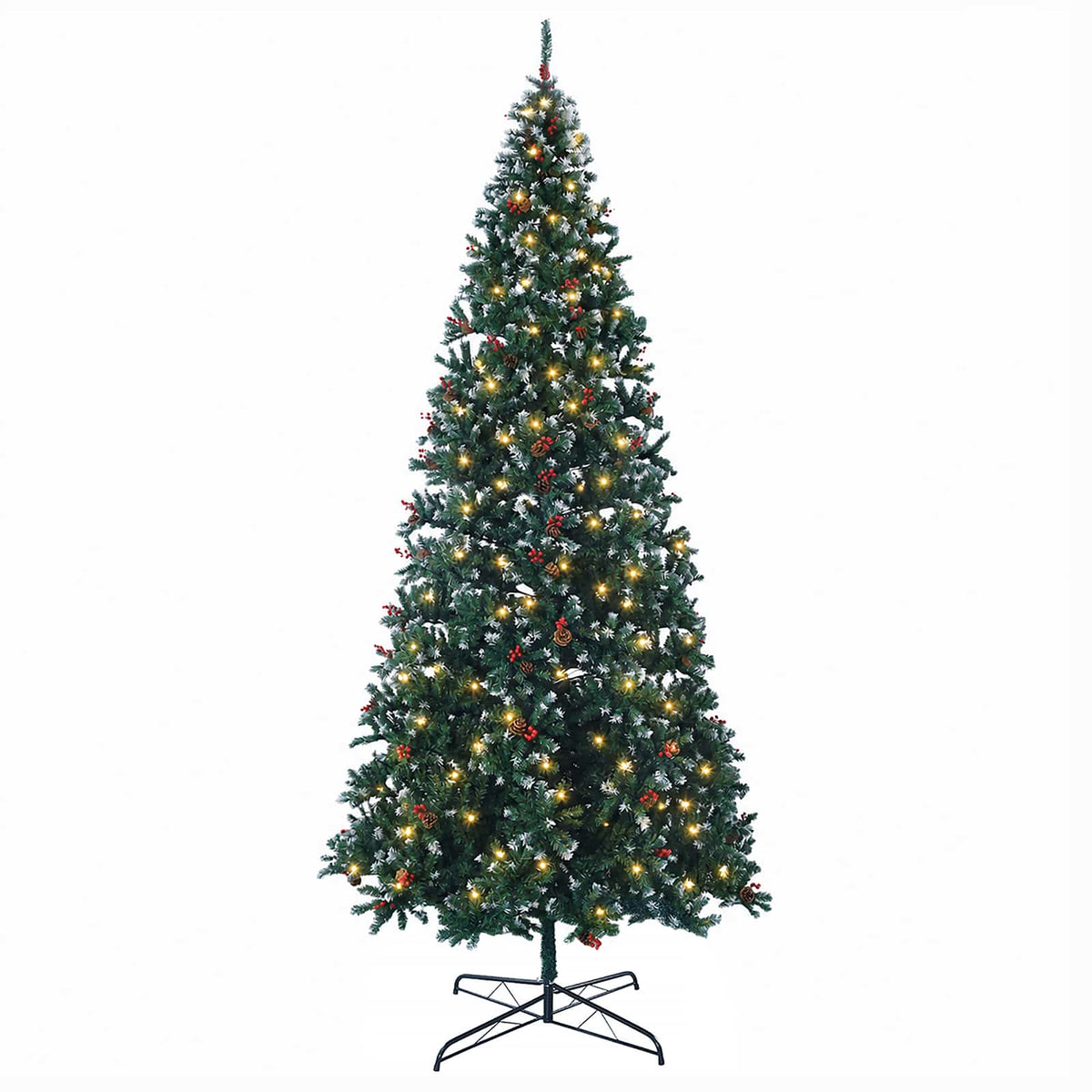 Albero di Natale Artificiale con Rami Pieghevoli 500 cm 900 LED