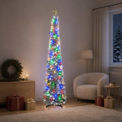 Albero di Natale LED pop-up con stella 180 cm 100 LED PET | homemem39