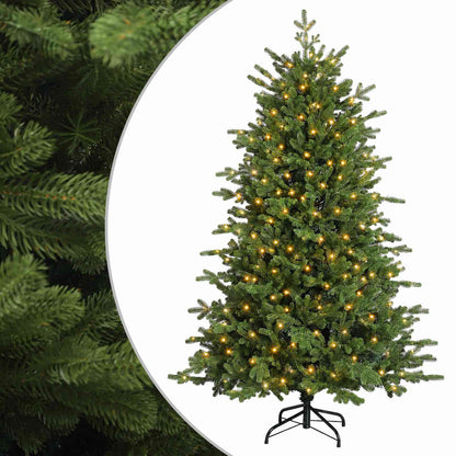 Albero di Natale Artificiale con Rami Pieghevoli 150 cm 150 LED