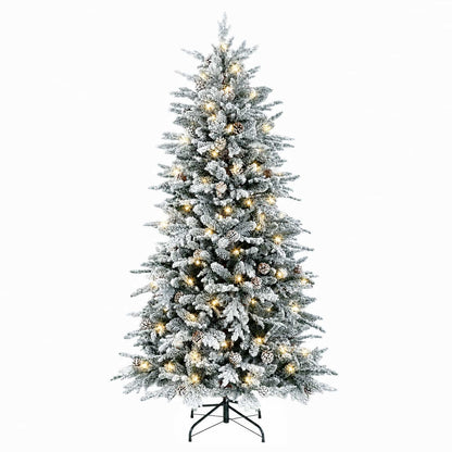Albero di Natale Artificiale con Rami Pieghevoli 120 cm 150 LED