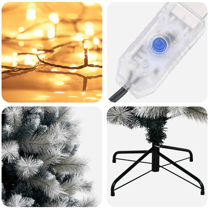Albero di Natale Artificiale con Rami Pieghevoli 120 cm 150 LED | homemem39