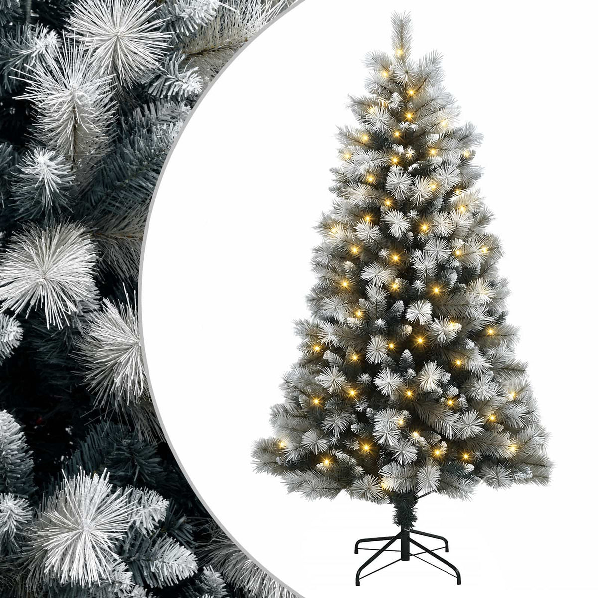 Albero di Natale Artificiale con Rami Pieghevoli 120 cm 150 LED