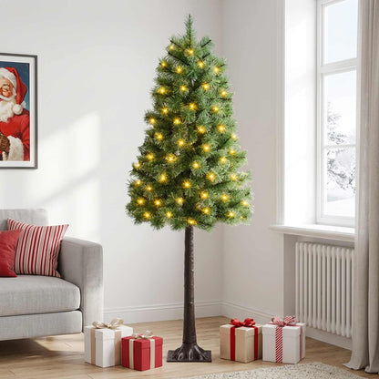 Albero di Natale Artificiale con Rami Pieghevoli 120 cm 150 LED