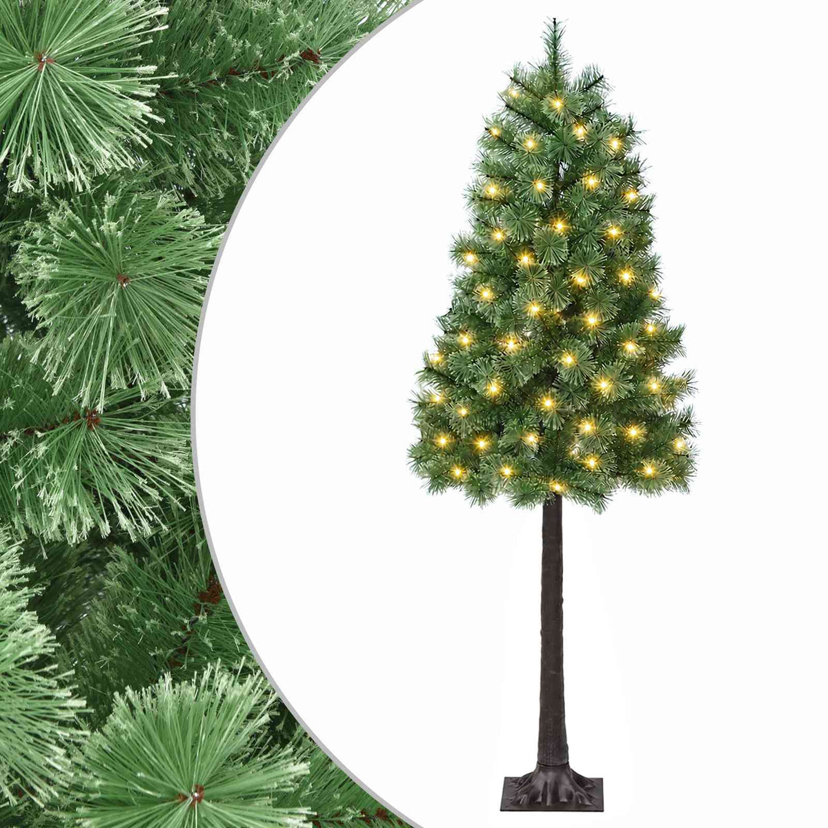 Albero di Natale Artificiale con Rami Pieghevoli 120 cm 150 LED