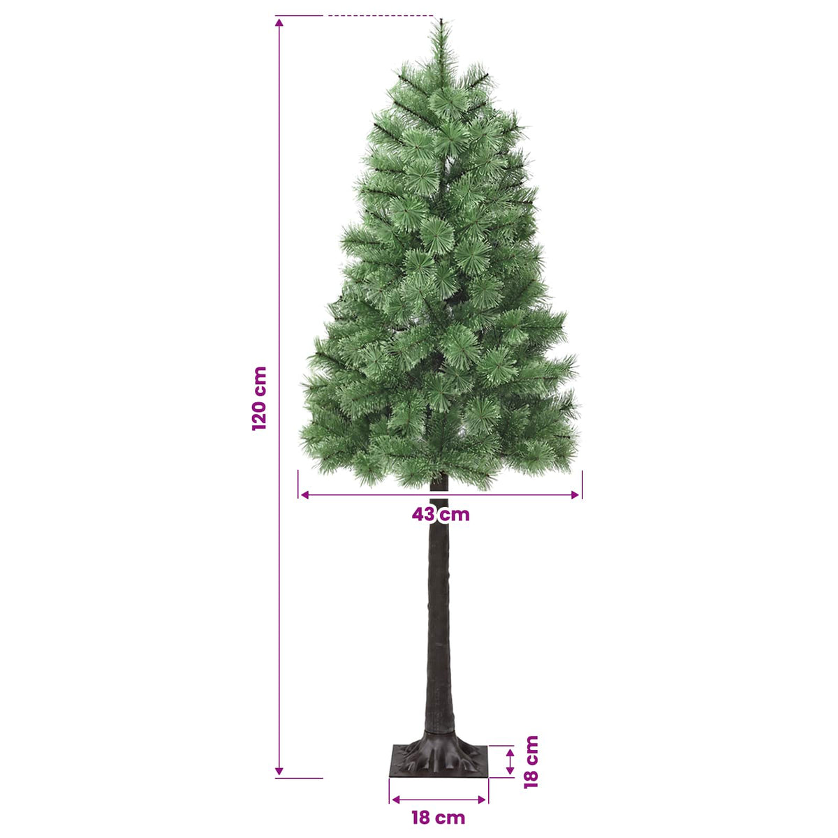 Albero di Natale Artificiale con Rami Pieghevoli 120 cm 150 LED | homemem39