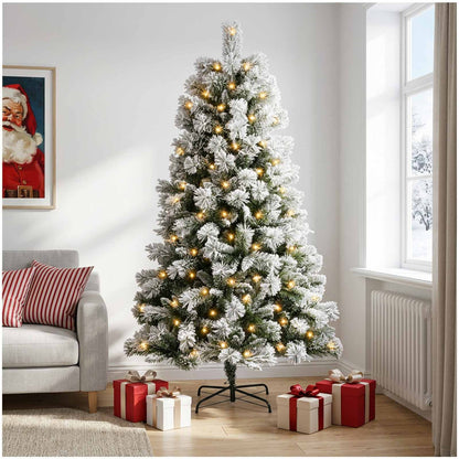 Albero di Natale Artificiale con Rami Pieghevoli 180 cm 300 LED | homemem39