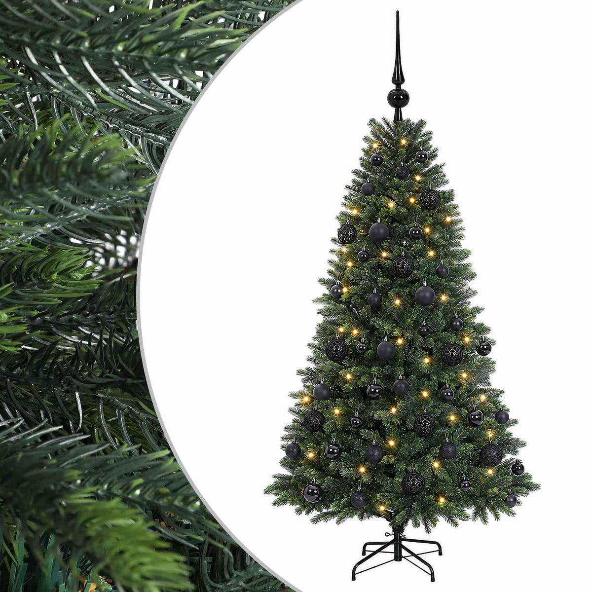 Albero di Natale Artificiale con Palline 120 cm 150 LED | homemem39