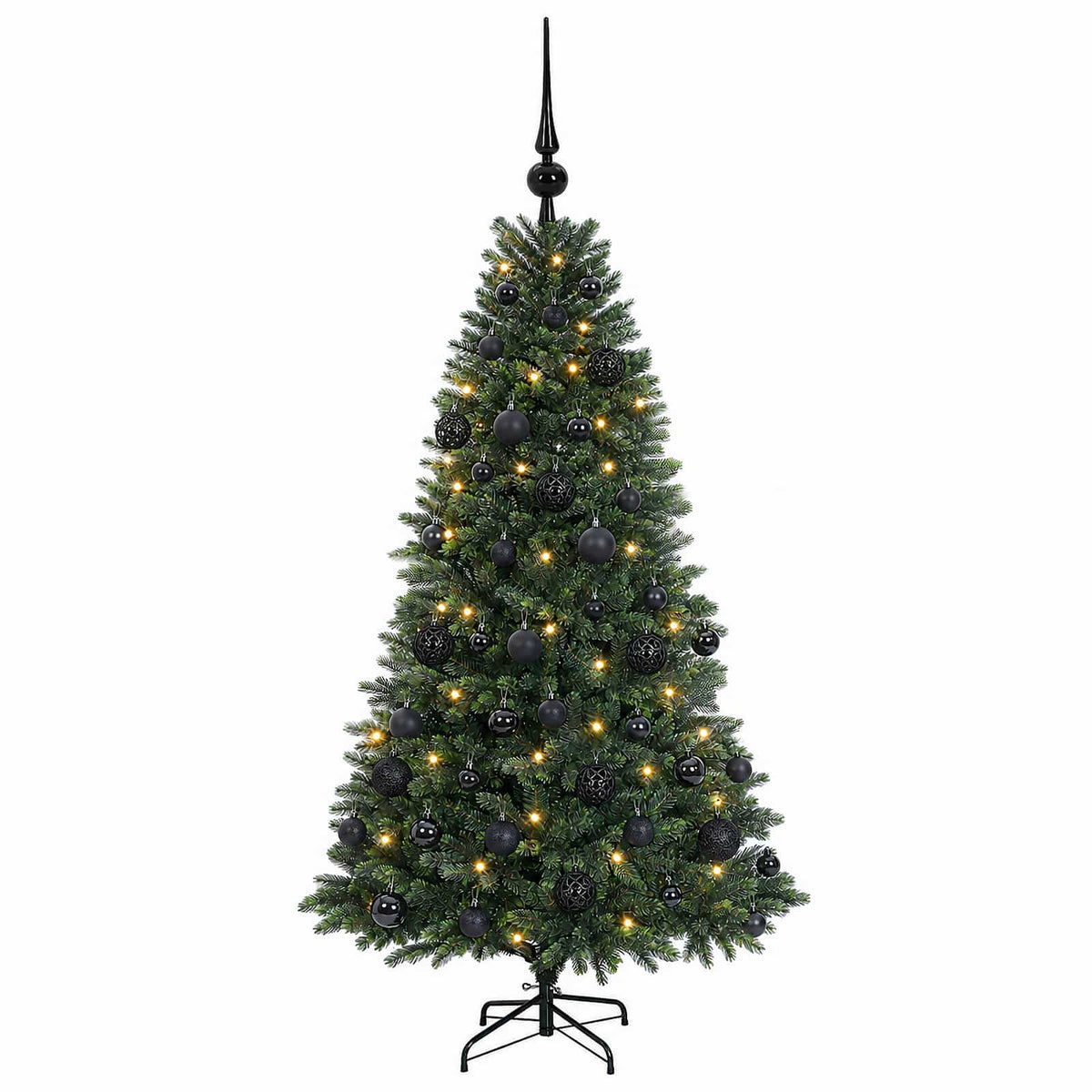 Albero di Natale Artificiale con Palline 120 cm 150 LED | homemem39
