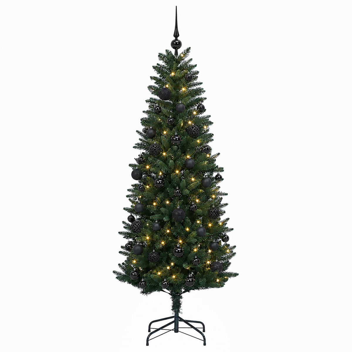 Albero di Natale Artificiale con Palline 150 cm 150 LED | homemem39