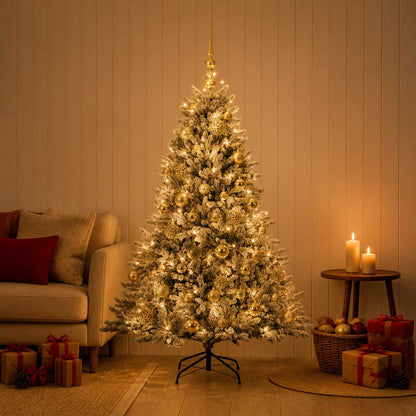 Albero di Natale artificiale con palline 150 cm 150 LED | homemem39