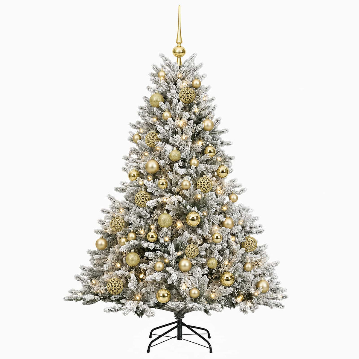 Albero di Natale artificiale con palline 150 cm 150 LED | homemem39
