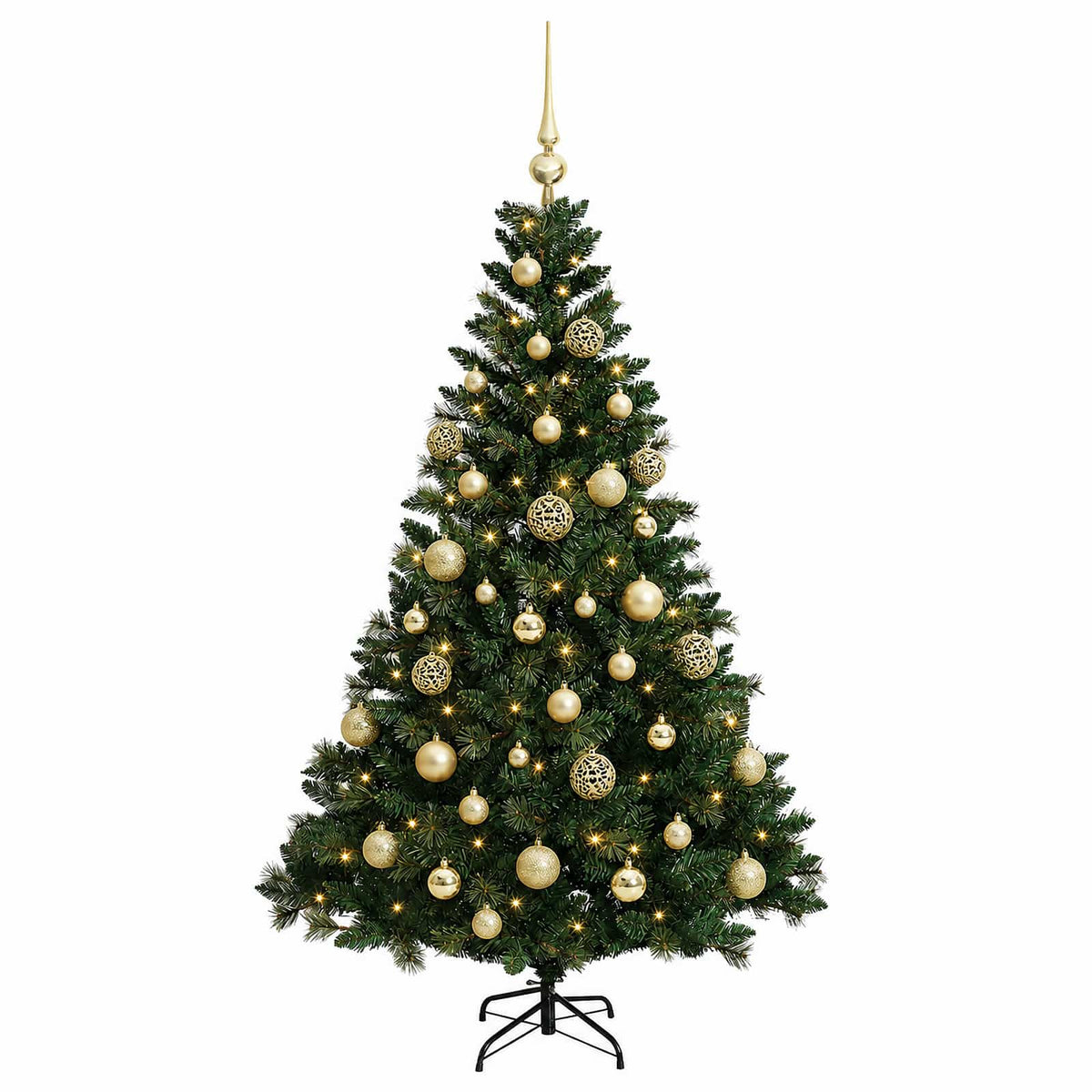 Albero di Natale Artificiale con Palline 120 cm 150 LED | homemem39