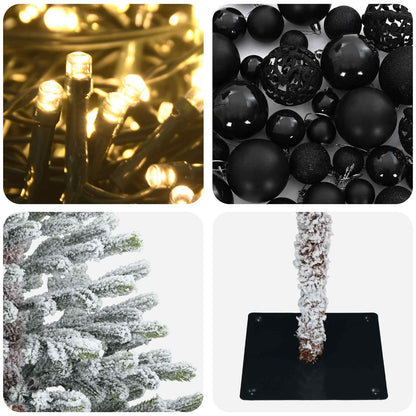 Albero di Natale artificiale con palline 150 cm 150 LED
