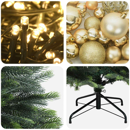 Albero di Natale Artificiale con Palline 120 cm 150 LED | homemem39