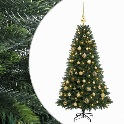Albero di Natale Artificiale con Palline 120 cm 150 LED