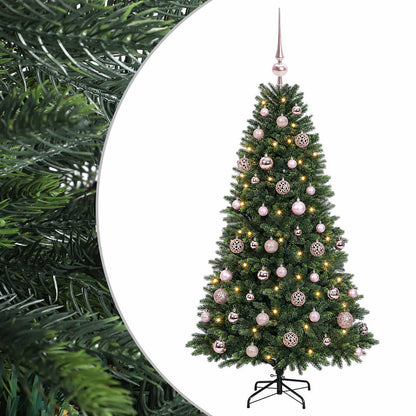 Albero di Natale Artificiale con Palline 120 cm 150 LED
