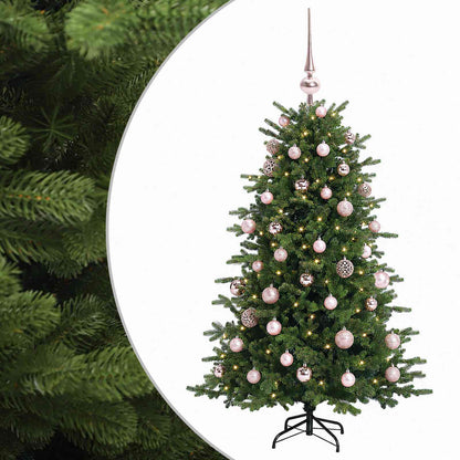 Albero di Natale artificiale con palline 150 cm 150 LED