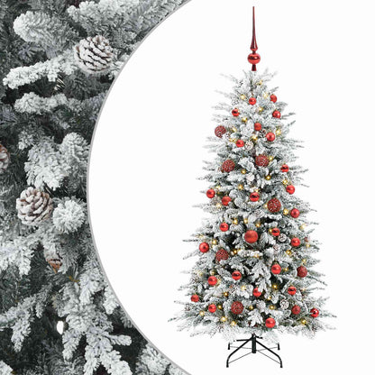 Albero di Natale Artificiale con Palline 120 cm 150 LED