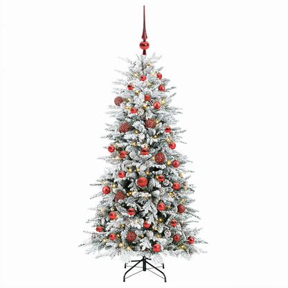 Albero di Natale Artificiale con Palline 120 cm 150 LED