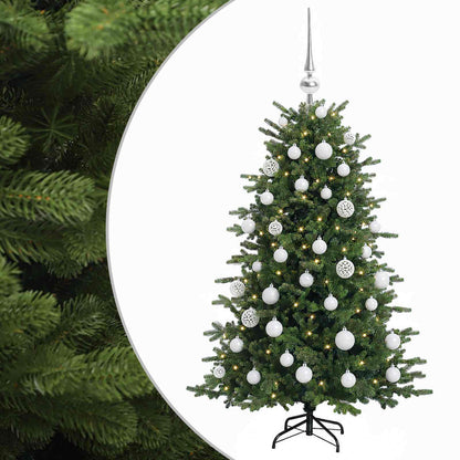 Albero di Natale artificiale con palline 150 cm 150 LED