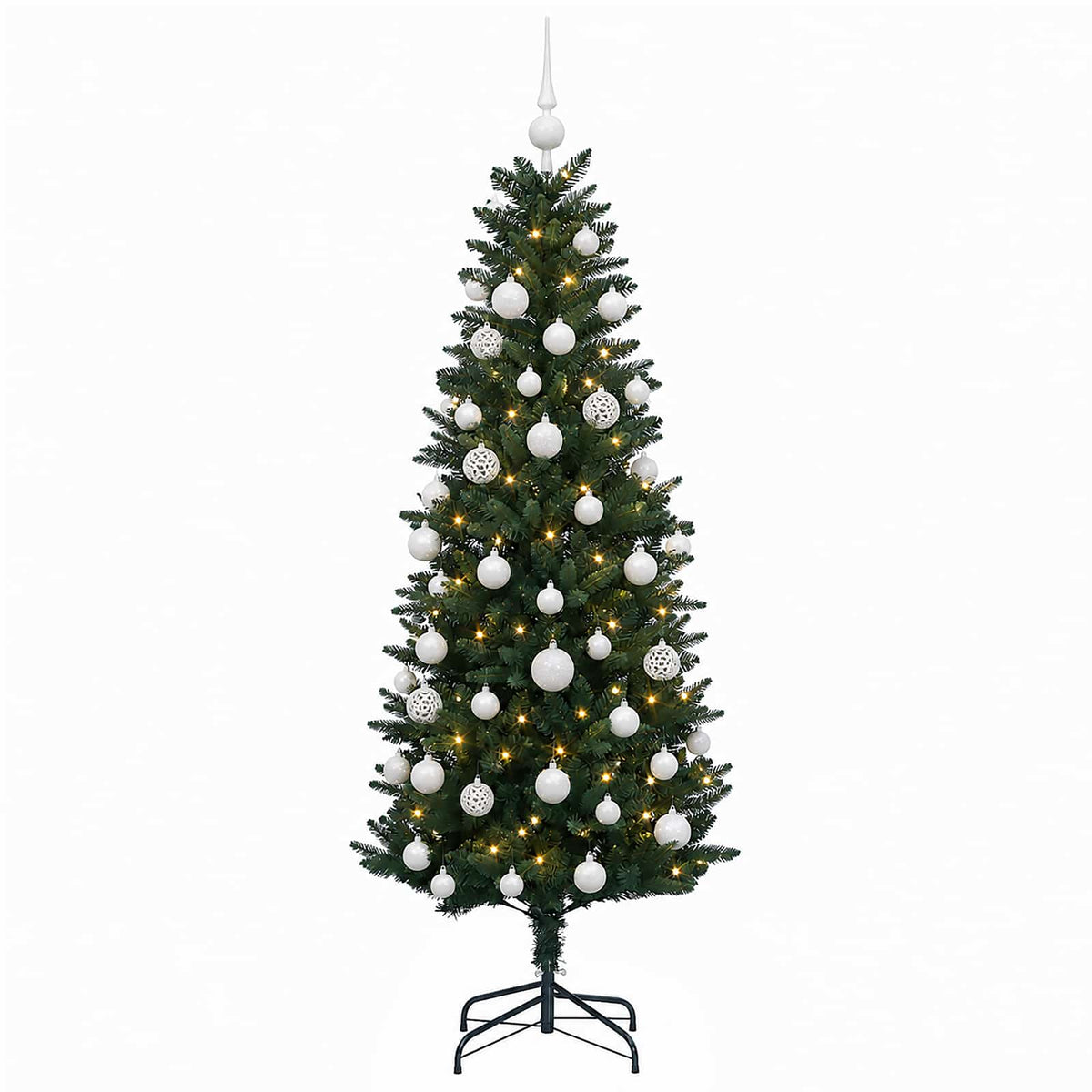Albero di Natale Artificiale con Palline 120 cm 150 LED | homemem39