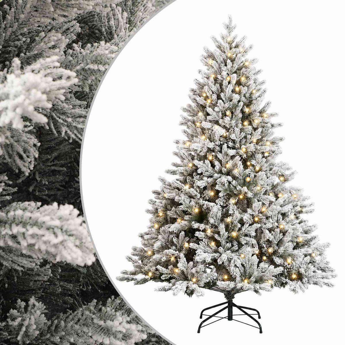 Albero di Natale Artificiale con Rami Pieghevoli 240 cm 300 LED