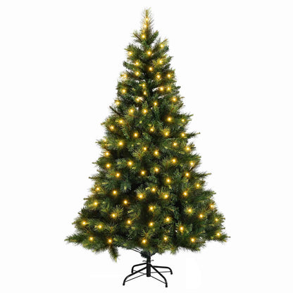 Albero di Natale Artificiale con Rami Pieghevoli 210 cm 300 LED