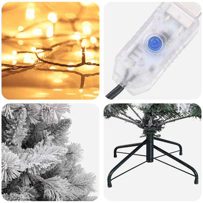 Albero di Natale Artificiale con Rami Pieghevoli 180 cm 300 LED | homemem39