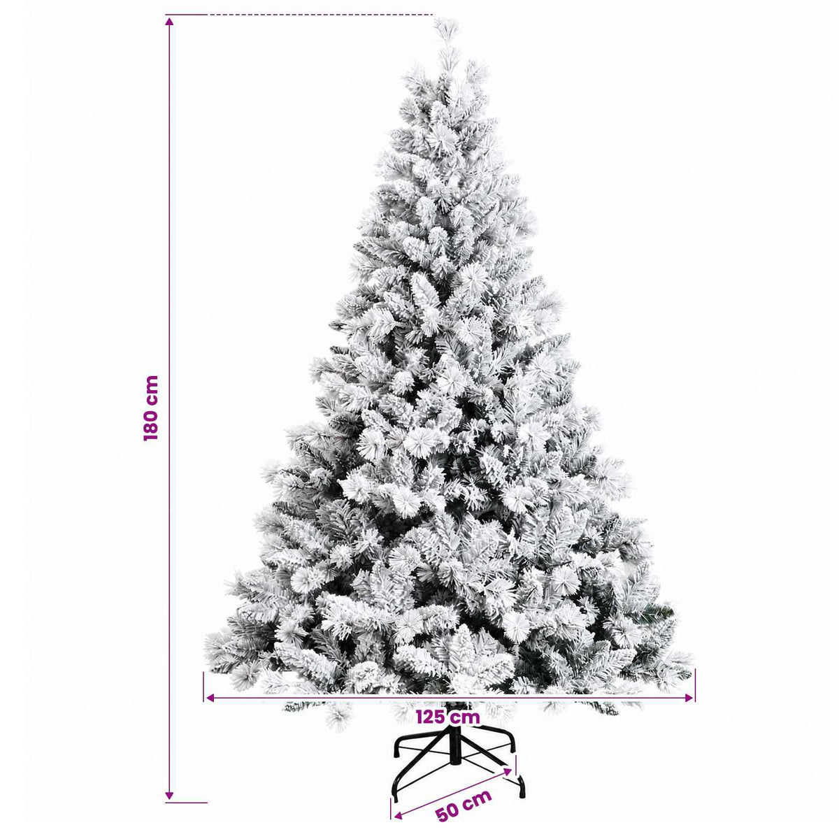 Albero di Natale Artificiale con Rami Pieghevoli 180 cm 300 LED | homemem39