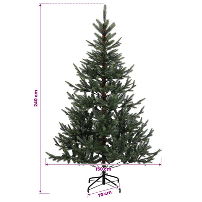 Albero di Natale Artificiale con Rami Pieghevoli 240 cm 300 LED