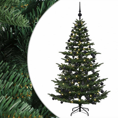 Albero di Natale artificiale con palline 210 cm 300 LED