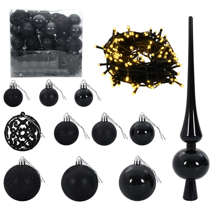 Albero di Natale artificiale con palline 210 cm 300 LED | homemem39