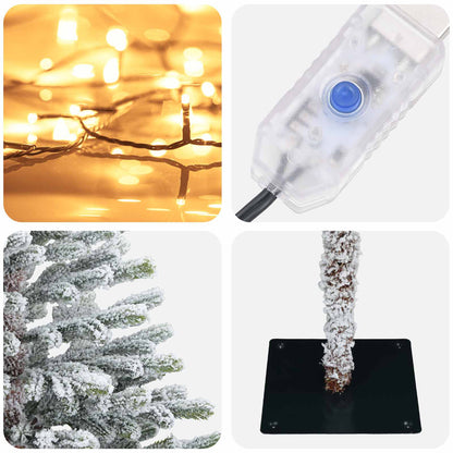 Albero di Natale artificiale con palline 180 cm 300 LED | homemem39