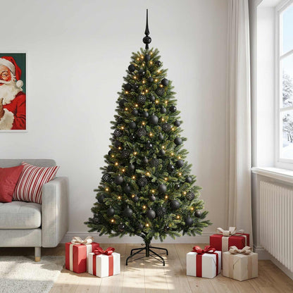 Albero di Natale Artificiale con Palline 180 cm 300 LED