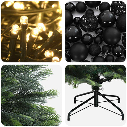 Albero di Natale Artificiale con Palline 180 cm 300 LED