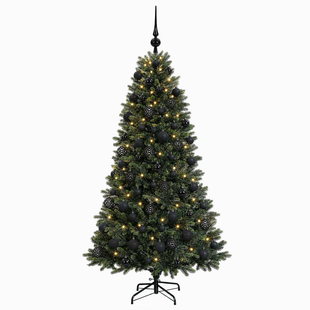 Albero di Natale Artificiale con Palline 180 cm 300 LED