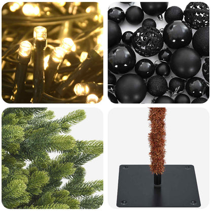 Albero di Natale Artificiale con Palline 180 cm 300 LED