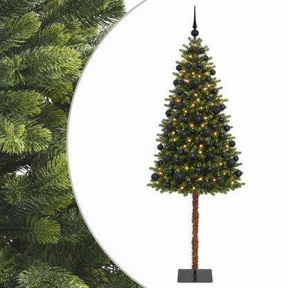 Albero di Natale Artificiale con Palline 180 cm 300 LED
