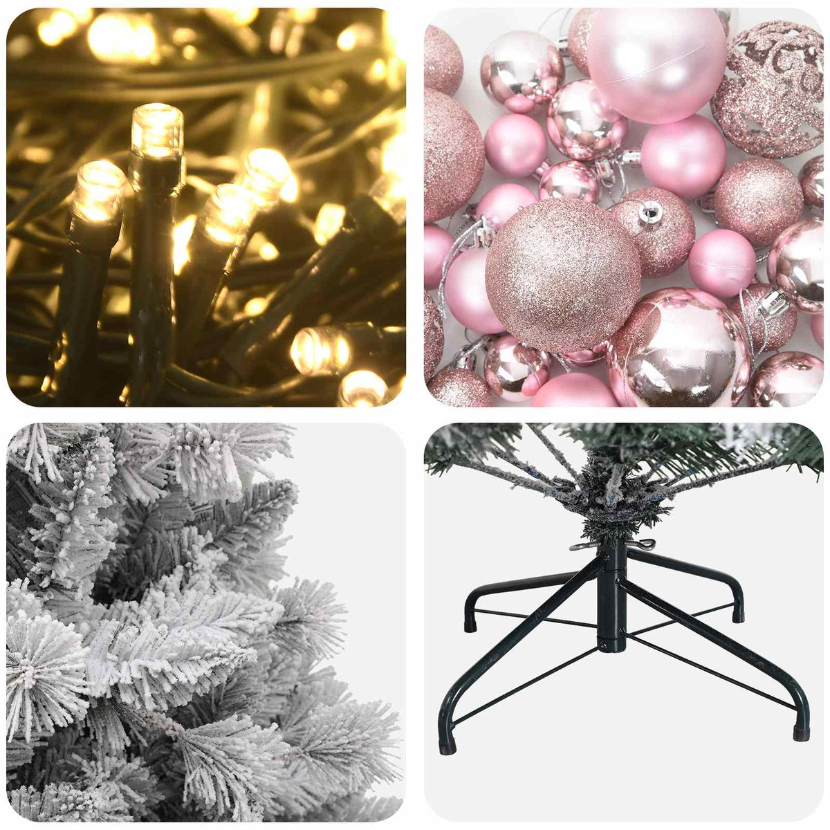 Albero di Natale Artificiale con Palline 240 cm 300 LED