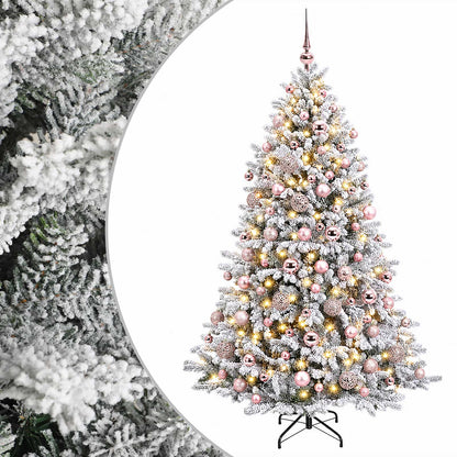 Albero di Natale Artificiale con Palline 180 cm 300 LED