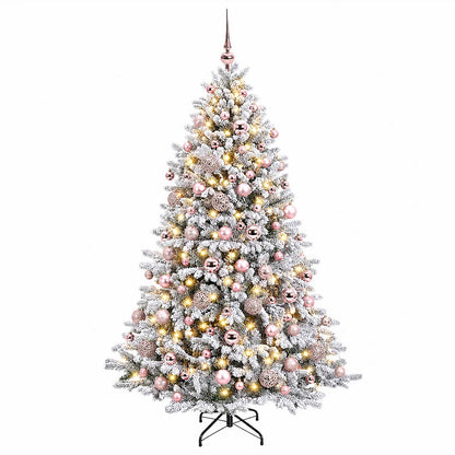 Albero di Natale Artificiale con Palline 180 cm 300 LED