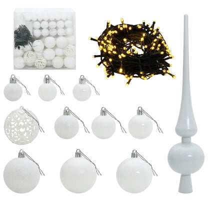 Albero di Natale Artificiale con Palline 210 cm 300 LED