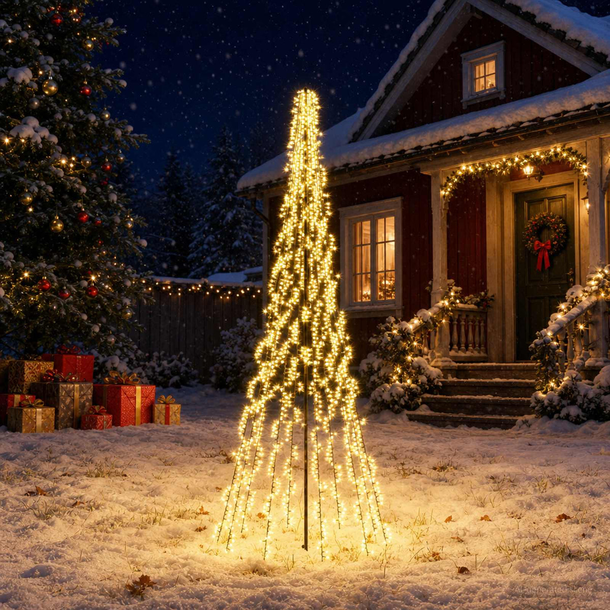 Albero di Natale LED EKENAS 285 cm 1550 LED Bianco caldo