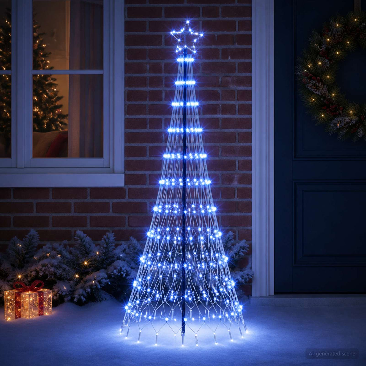 Albero di Natale LED 180 cm 230 LED Ferro