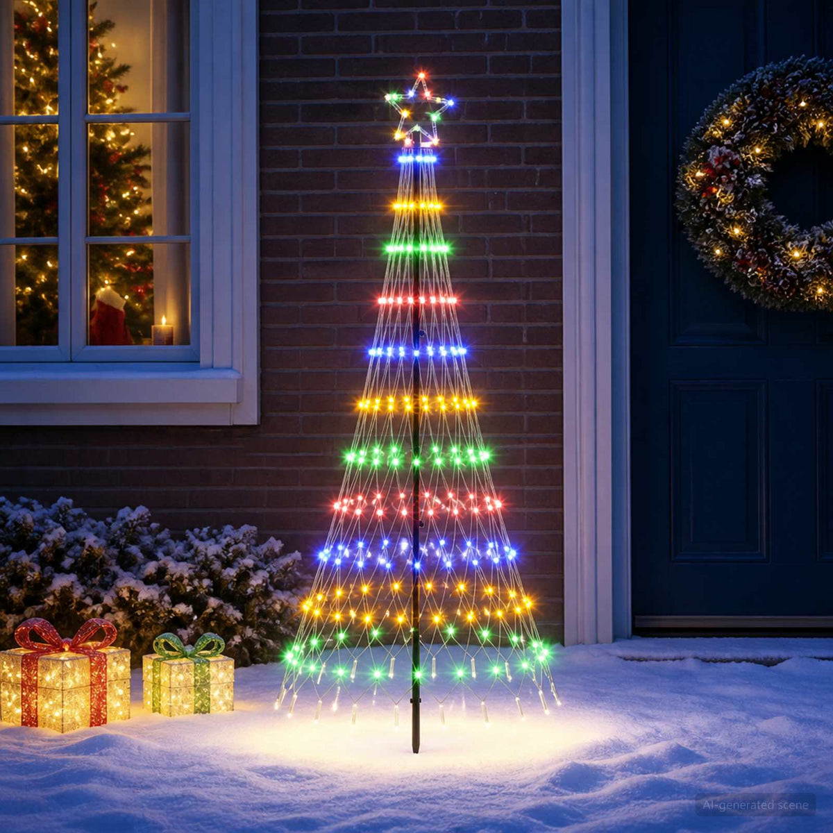 Albero di Natale LED 180 cm 230 LED Ferro