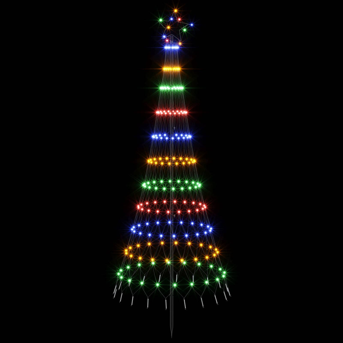 Albero di Natale LED 180 cm 230 LED Ferro