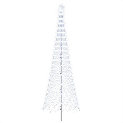 Albero di Natale LED 400 cm 450 LED Bianco freddo Ferro Nero