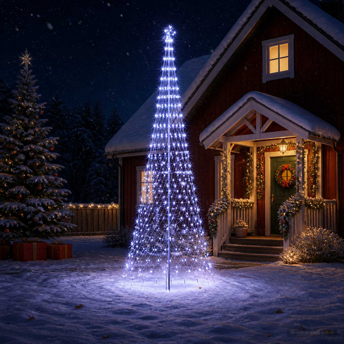 Albero di Natale LED 400 cm 450 LED Ferro
