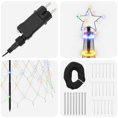Albero di Natale LED 400 cm 450 LED Ferro