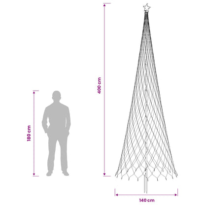 Albero di Natale LED 400 cm 450 LED Ferro